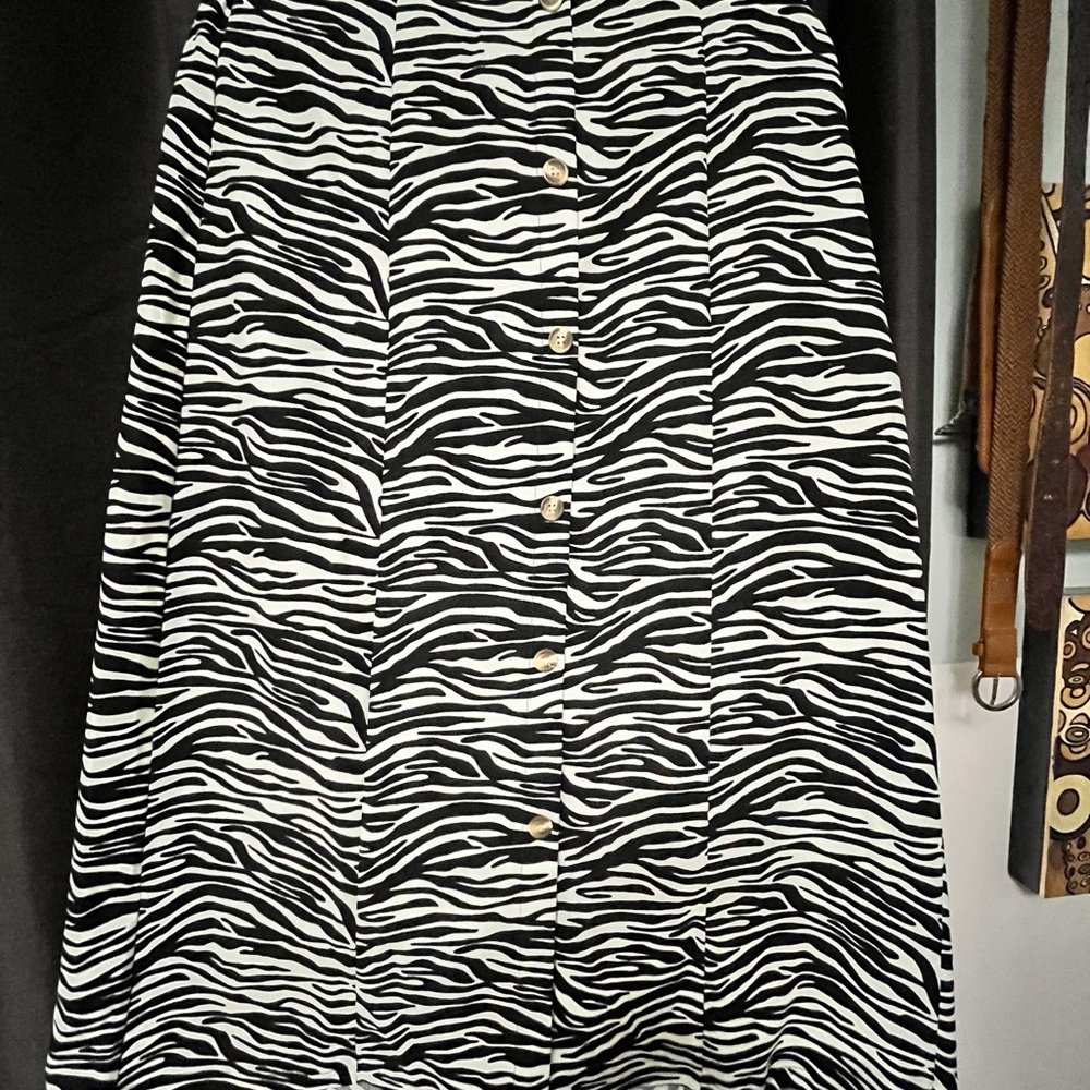 Stylish Zebra Pattern A-Line Skirt
